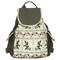 Stylish Happy Trip Canvas School Backpack, Artistic Daypack for Girls, Practical & Washable